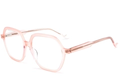 Gafas geométricas de acetato rosa #BS1902-0051