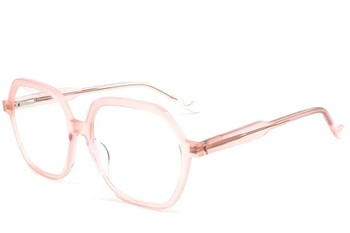 Lunettes géométriques en acétate rose #BS1902-0051