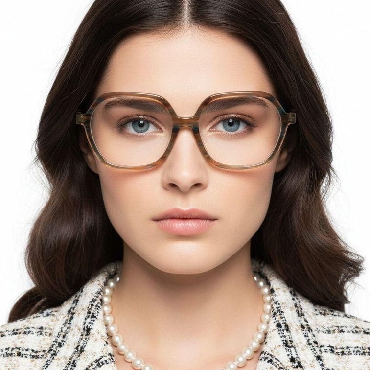 Geometric Pattern Acetate Glasses #BS1902-0053