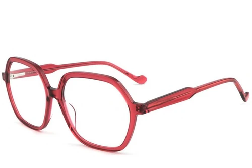 Geometric Red Acetate Glasses #BS1902-0054