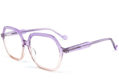 Lunettes géométriques en acétate violet #BS1902-0056