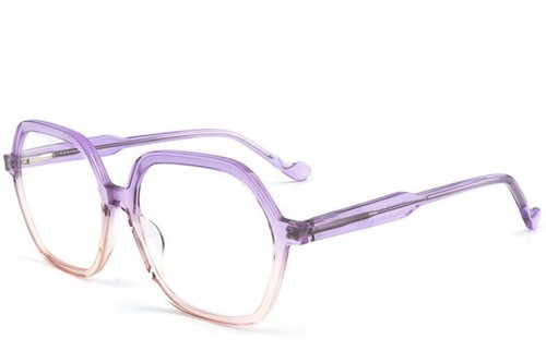 Geometric Purple Acetate Glasses #BS1902-0056