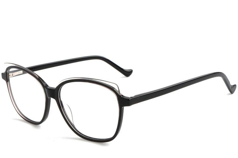 Gafas de acetato negras con forma de mariposa #BS1902-0057