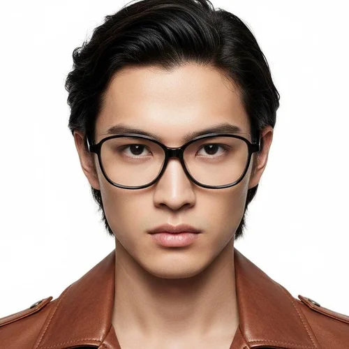 Lunettes papillon en acétate noir #BS1902-0057