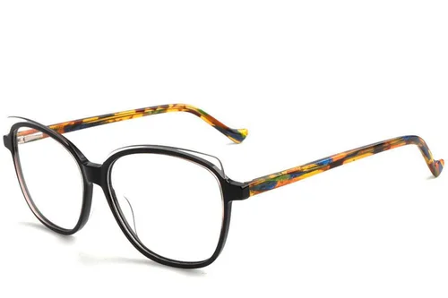 Lunettes papillon en acétate noir #BS1902-0058