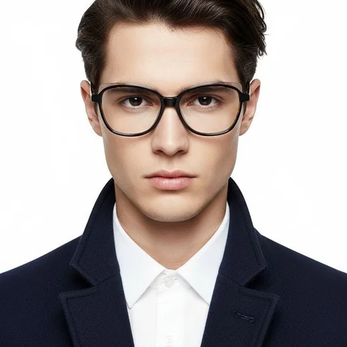 Lunettes papillon en acétate noir #BS1902-0058