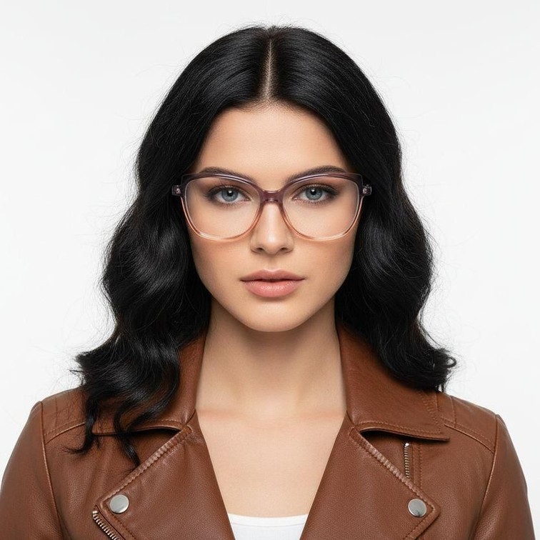 Lunettes en acétate violet papillon #BS1902-0064
