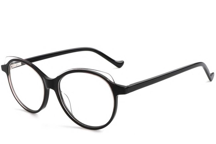Gafas de acetato negras con forma de mariposa #BS1902-0066