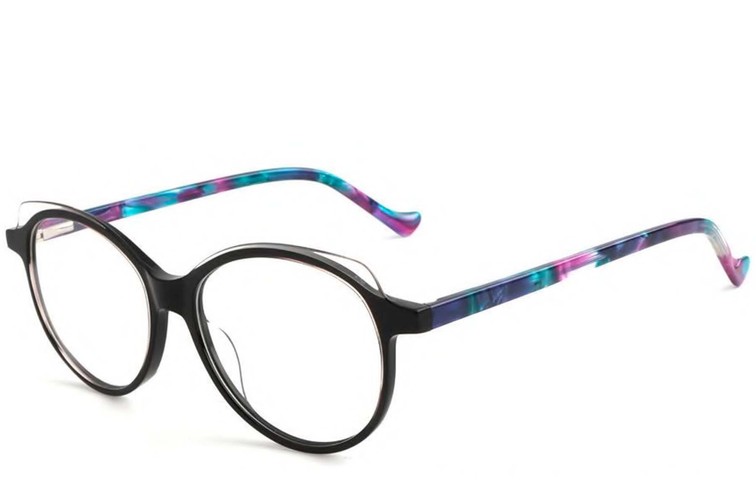 Gafas de acetato negras con forma de mariposa #BS1902-0067