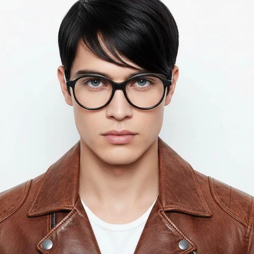 Lunettes papillon en acétate noir #BS1902-0067