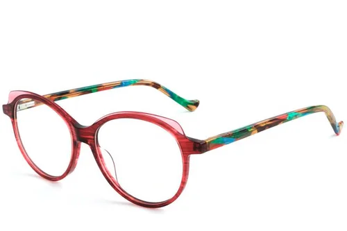 Lunettes papillon en acétate rouge #BS1902-0069
