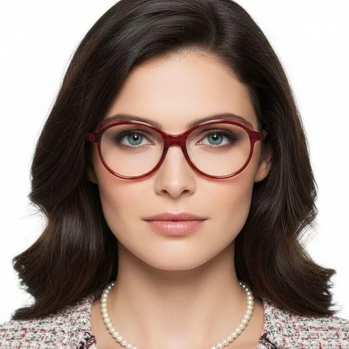 Lunettes papillon en acétate rouge #BS1902-0069