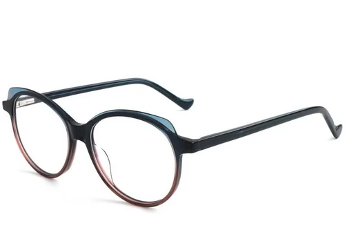 Lunettes papillon en acétate bleu #BS1902-0073