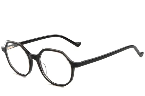 Lunettes géométriques en acétate noir #BS1902-0075