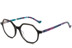 Geometric Black Acetate Glasses #BS1902-0076