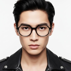 Geometric Black Acetate Glasses #BS1902-0076