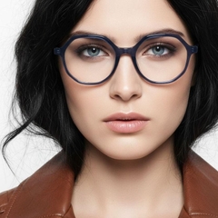 Geometric Blue Acetate Glasses #BS1902-0077