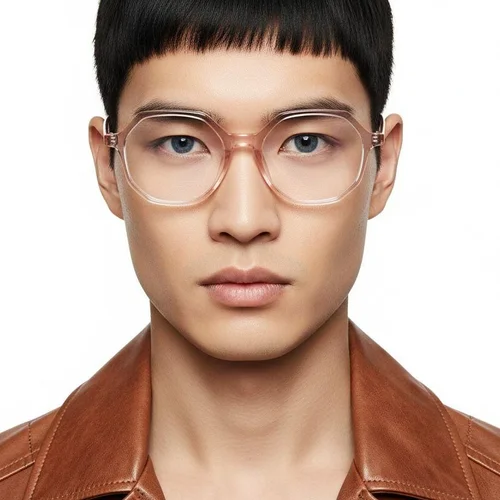 Lunettes géométriques en acétate rose #BS1902-0078
