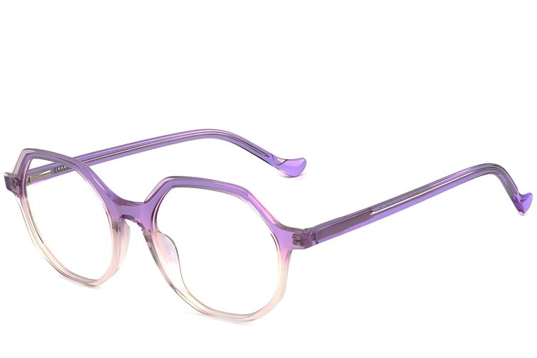 Gafas geométricas de acetato morado #BS1902-0083