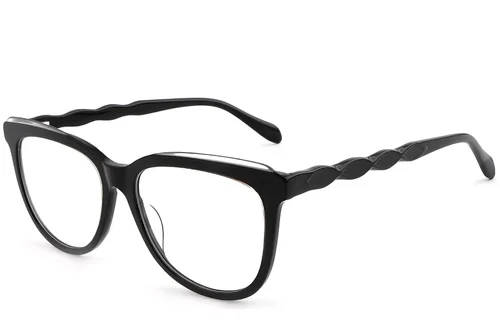 Lunettes papillon en acétate noir #BS1902-0084