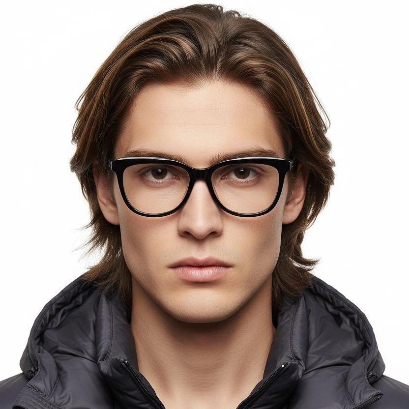 Lunettes papillon en acétate noir #BS1902-0084