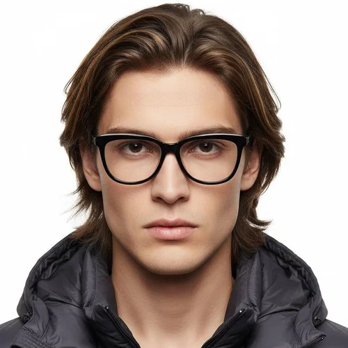 Lunettes papillon en acétate noir #BS1902-0084