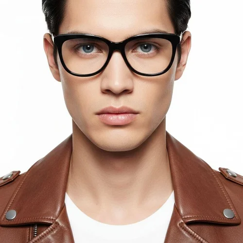Lunettes papillon en acétate noir #BS1902-0085