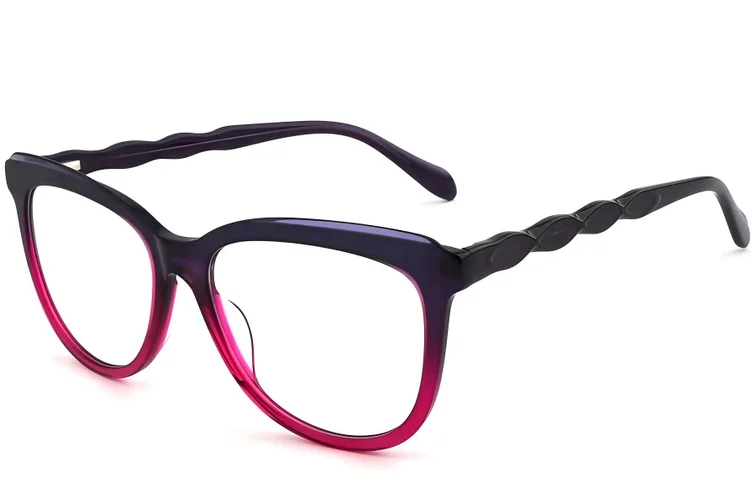 Gafas de acetato moradas con forma de mariposa #BS1902-0091