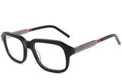 Rectangular Black Acetate Glasses #BS1902-0095