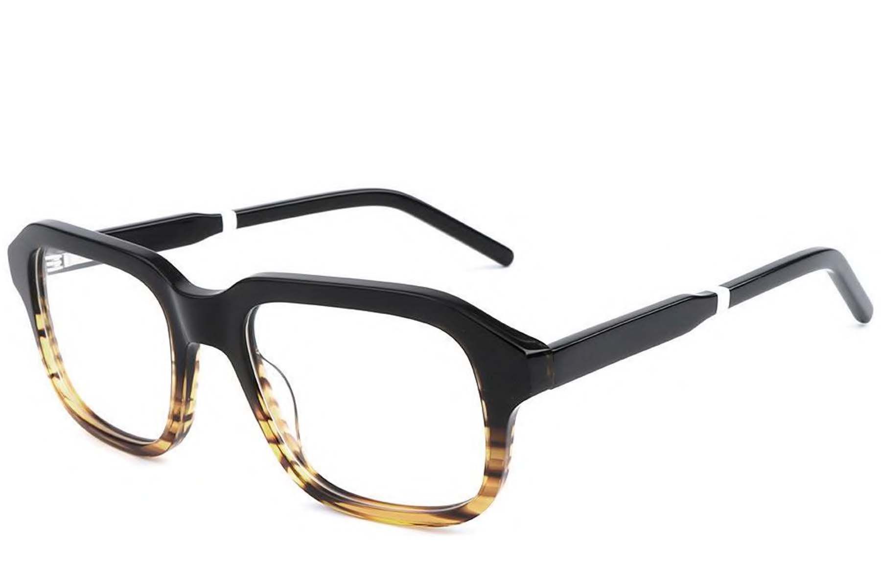 Lunettes rectangulaires en acétate écaille de tortue #BS1902-0096