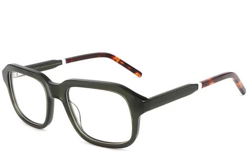 Rectangular Green Acetate Glasses #BS1902-0097