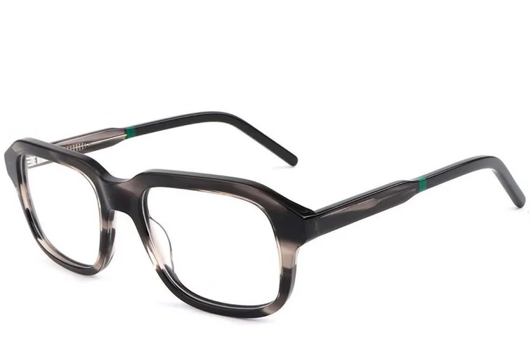 Gafas rectangulares de acetato gris #BS1902-0098