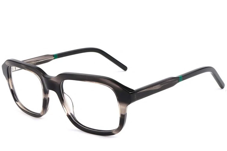 Rectangular Grey Acetate Glasses #BS1902-0098