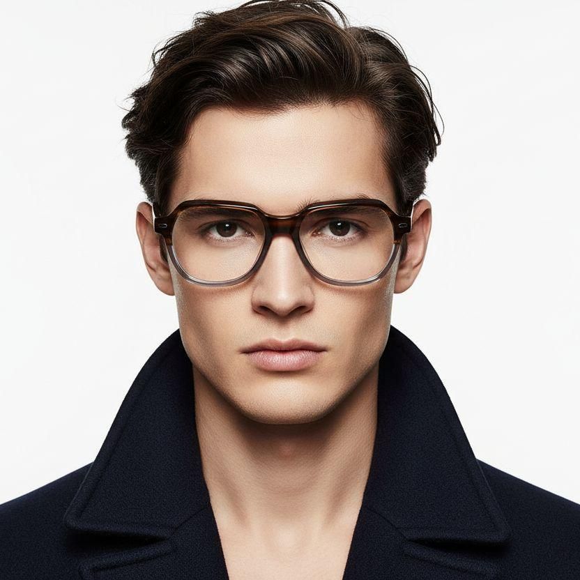 Oval Tortoiseshell Acetate Glasses #BS1902-0100