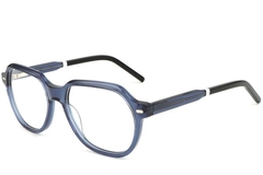 Oval Blue Acetate Glasses #BS1902-0101