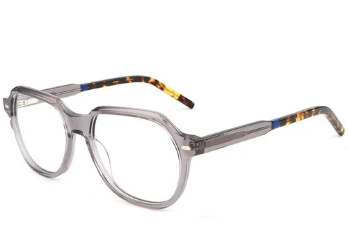 Lunettes ovales en acétate gris #BS1902-0102