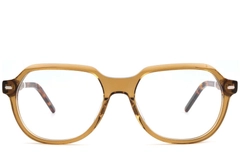 Oval Brown Acetate Glasses #BS1902-0103
