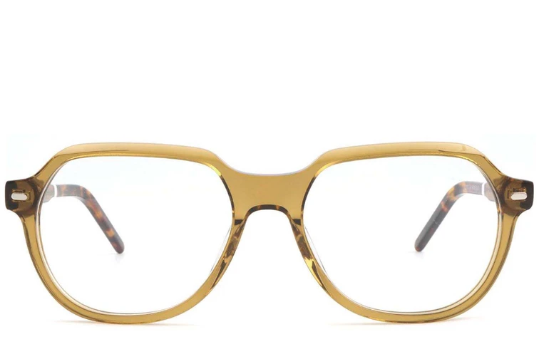 Ovale bruine acetaatglazen #BS1902-0103