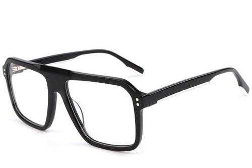 Aviator Black Acetate Glasses #BS1902-0104