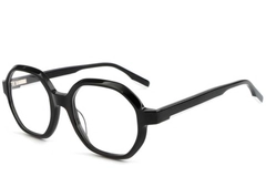 Geometric Black Acetate Glasses #BS1902-0106