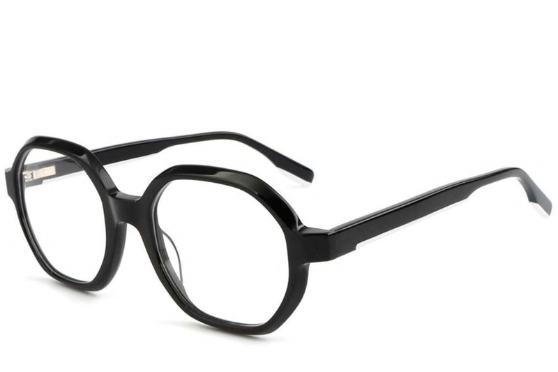 Geometric Black Acetate Glasses #BS1902-0106
