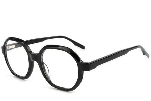 Lunettes géométriques en acétate noir #BS1902-0106