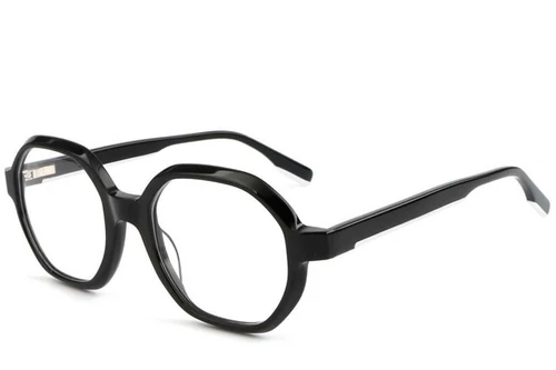 Geometric Black Acetate Glasses #BS1902-0106