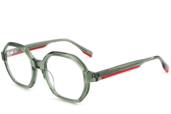 Gafas geométricas de acetato verde #BS1902-0108
