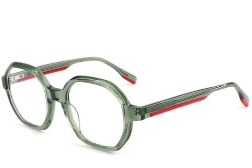 Geometric Green Acetate Glasses #BS1902-0108
