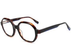 Lunettes en acétate à motif écaille de tortue géométrique #BS1902-0109