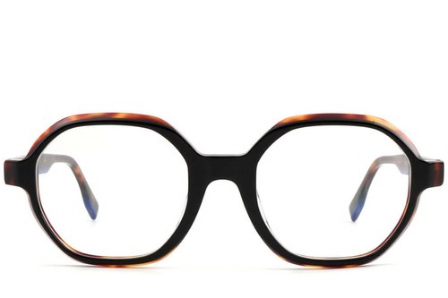 Geometric Tortoiseshell Acetate Glasses #BS1902-0109