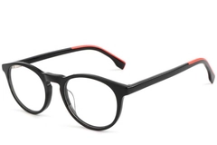 Ovale schwarze Acetatbrille #BS1902-0110