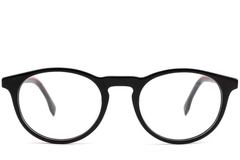 Ovale schwarze Acetatbrille #BS1902-0110