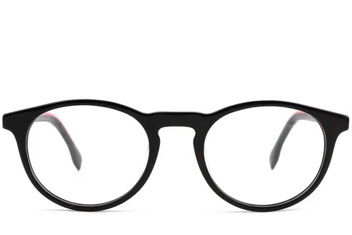 Lunettes ovales en acétate noir #BS1902-0110